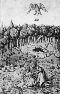 Der Tod des Äschylus illustriert in der Florentiner Bilderchronik aus dem 15 Jahrhundert von Maso Finiguerra