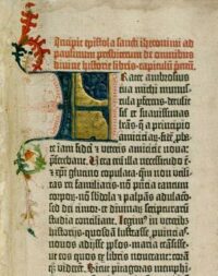 Eine Seite aus der Gutenberg-Bibel